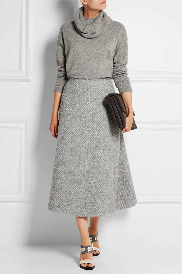 Wear to Work: Midi Skirt, Emilia Wickstead's light-gray 'Serena' skirt