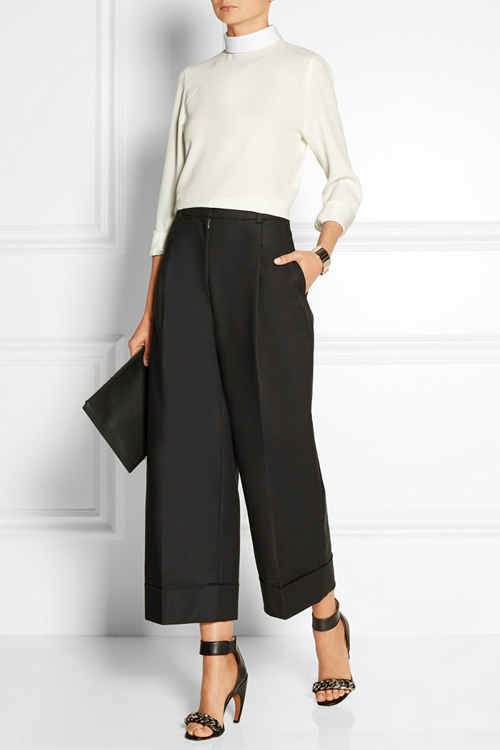Wear to Work: Culottes, 3.1. Philip Lim Cropped cotton-blend wide-leg pants