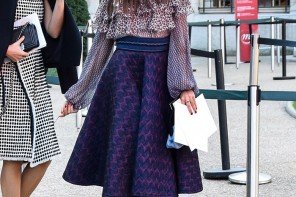 #Ruffles and #Midi Lengths - Two #Pretty #Ladylike #Outfits by PeopleandStyles.com // #streetstyle Paris Fashion Week SS'16