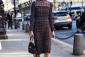 street style Paris, Marni midi dress, stylish inspirations by PeopleandStyles.com