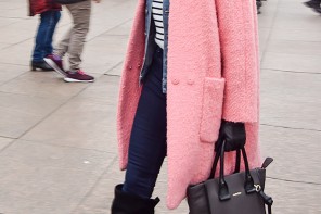 A Pink Coat is Your Winter Style Saver, #streetstyle #coat #outfit by PeopleandStyles.com