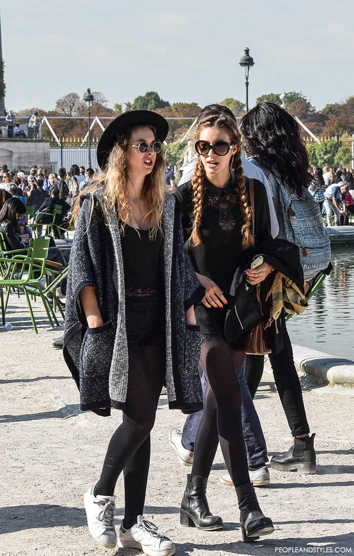 Paris street style Parisien chic, how to wear braids 