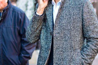 Casual Winter Outift: Men Wearing Overcoats #mensfashion #menswear by PeopleandStyles.com
