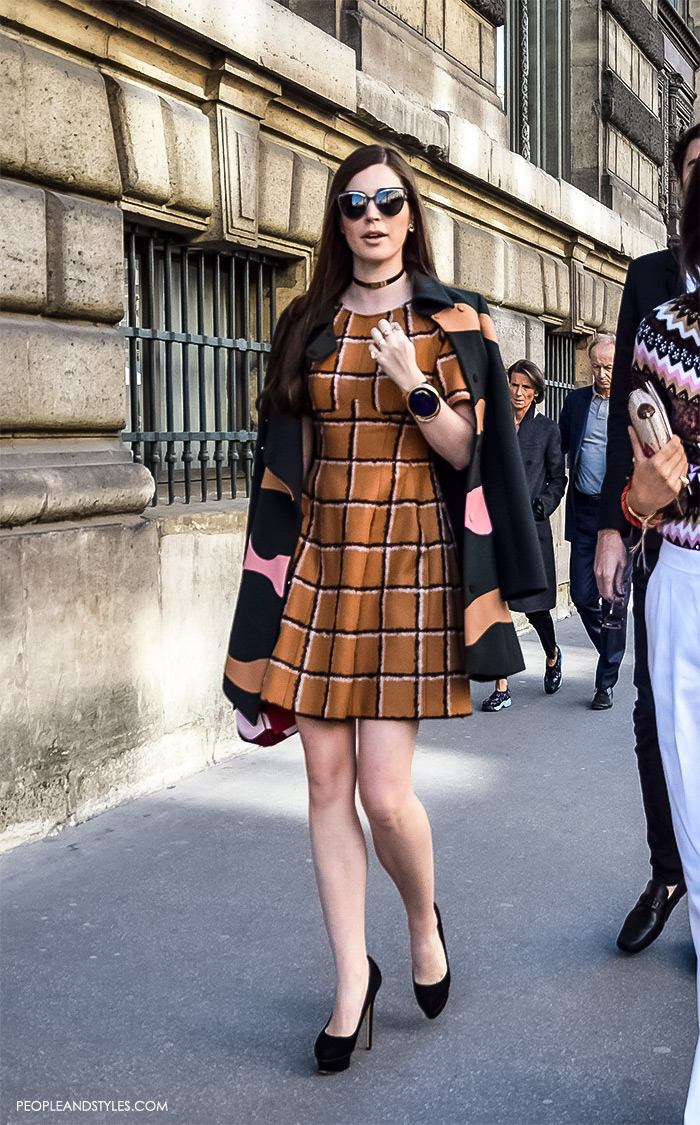 Blogger Leandra Medine with her stylish friends on their way to attend Dior show in Paris, street style look