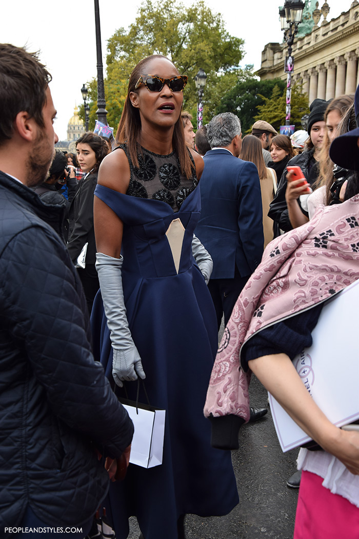 Formed model and fashion stylist turned jewellery designer Michelle Elie, Chanel show, Paris