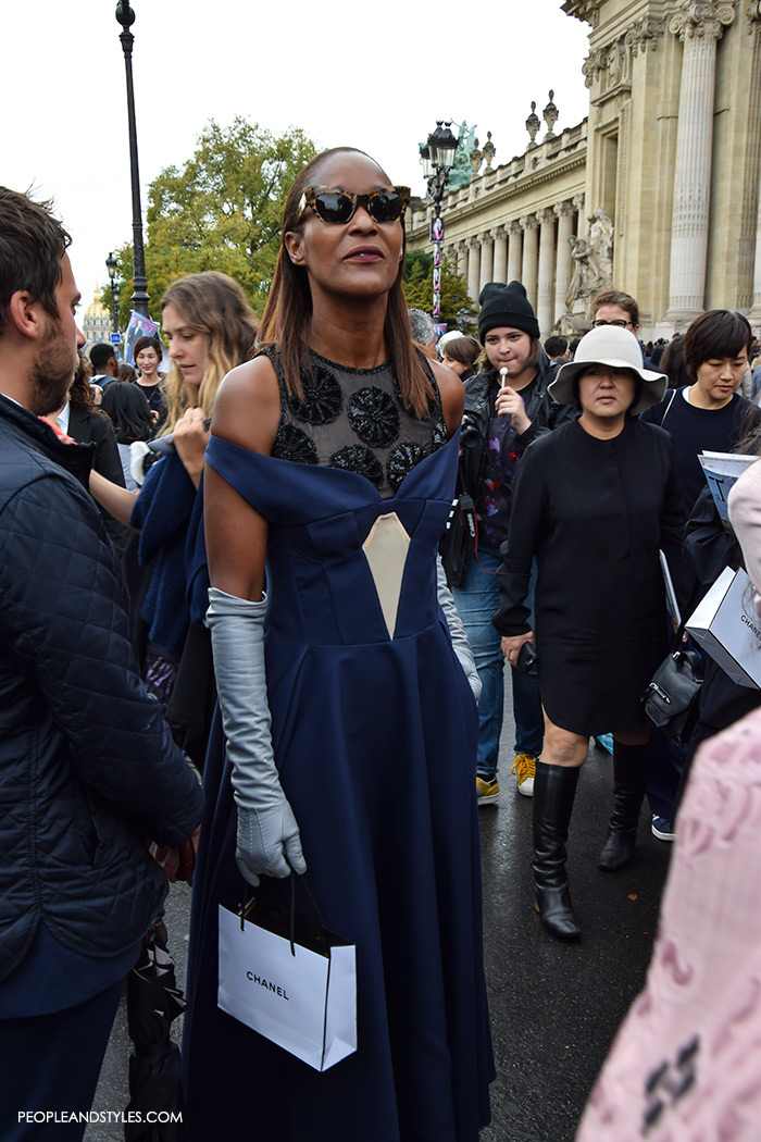 street style Paris, Formed model and fashion stylist turned jewellery designer Michelle Elie