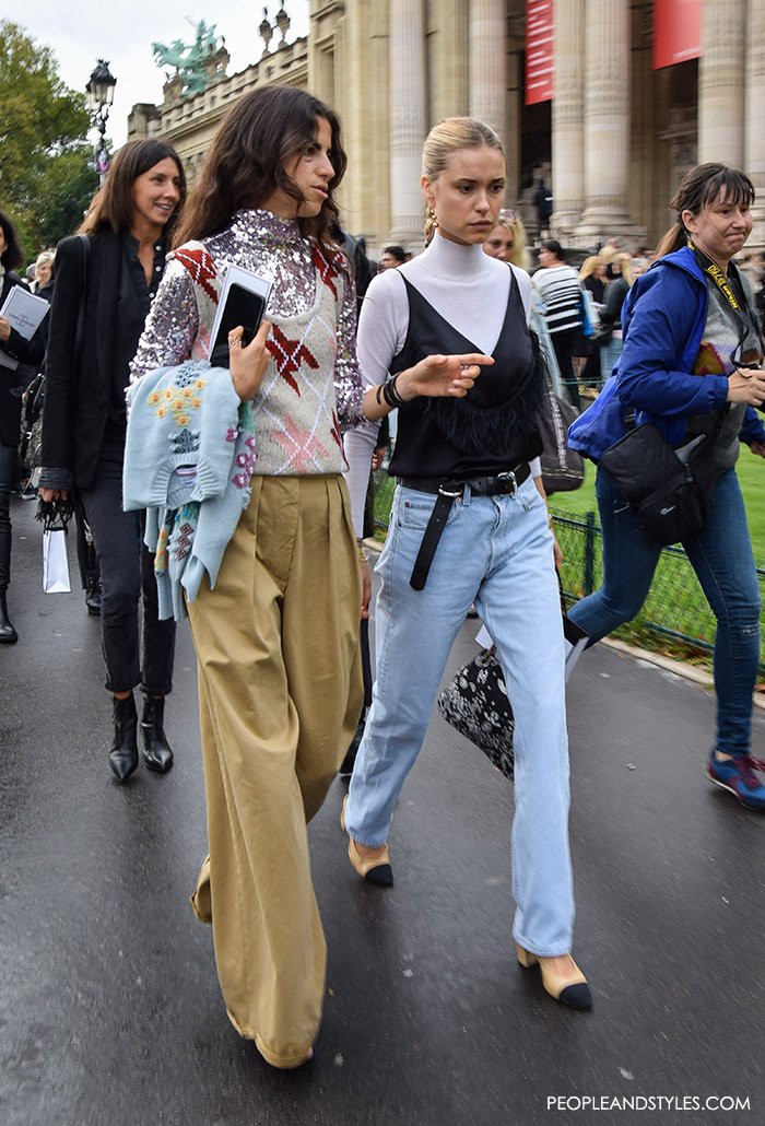 They are Wearing Chanel Granny Slingbacks. Street style outfits from Paris Fashion Week, Pinterest paris people street images