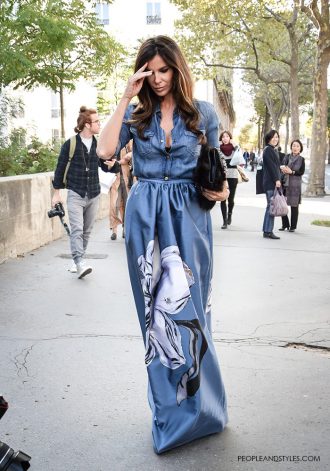 Stylish Pair: Lux Maxi Skirt and a Denim Shirt