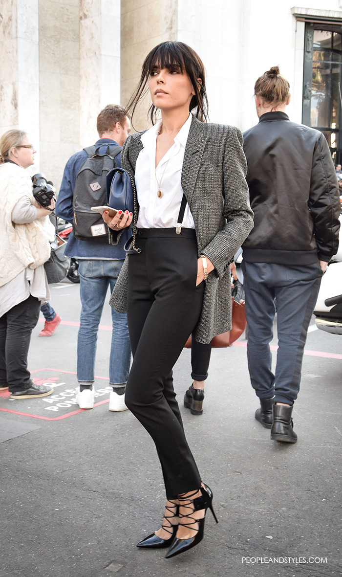 Evangelie Smyrniotaki, Grey Blazer - Modern Working Girl Wardrobe Staple – Fashion Trends and Street Style - People & Styles
