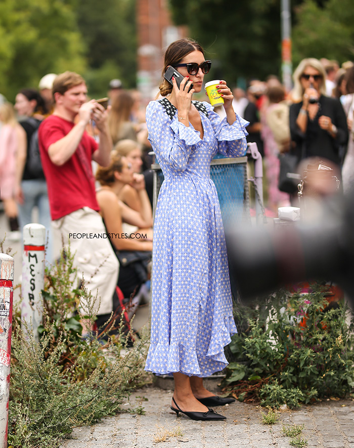 Street style outfit Freesia dress by Stine Goya new photo Copenhagen Fashion Week